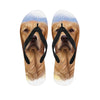 Golden Retriever Portrait Print Flip Flops