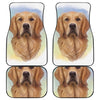 Golden Retriever Portrait Print Front and Back Car Floor Mats