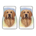 Golden Retriever Portrait Print Front Car Floor Mats