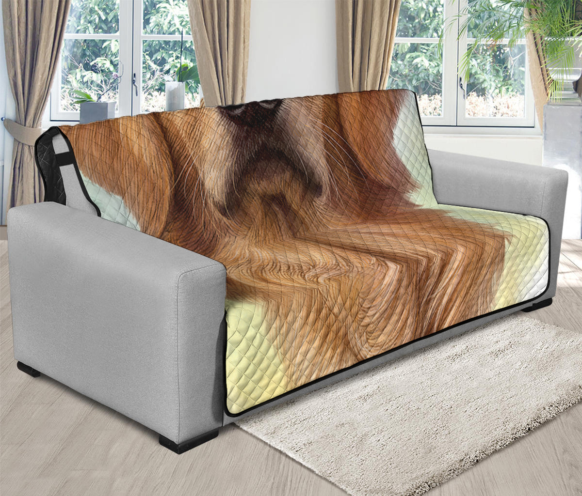 Golden Retriever Portrait Print Futon Protector