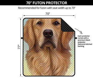 Golden Retriever Portrait Print Futon Protector