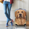 Golden Retriever Portrait Print Luggage Cover