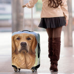 Golden Retriever Portrait Print Luggage Cover