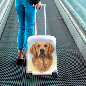 Golden Retriever Portrait Print Luggage Cover