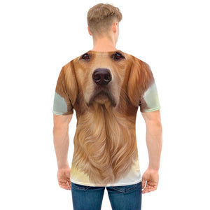 Golden Retriever Portrait Print Men's T-Shirt