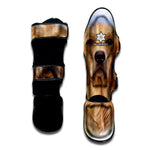 Golden Retriever Portrait Print Muay Thai Shin Guard