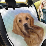 Golden Retriever Portrait Print Pet Car Back Seat Cover