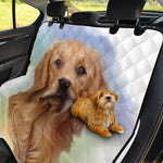 Golden Retriever Portrait Print Pet Car Back Seat Cover