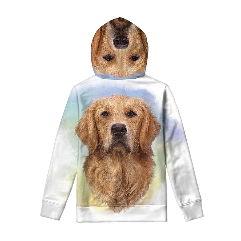 Golden Retriever Portrait Print Pullover Hoodie