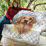 Golden Retriever Portrait Print Quilt