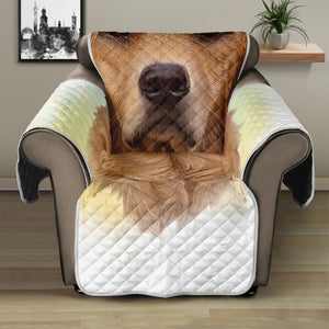 Golden Retriever Portrait Print Recliner Protector