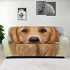 Golden Retriever Portrait Print Sofa Cover