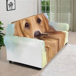 Golden Retriever Portrait Print Sofa Cover