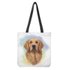 Golden Retriever Portrait Print Tote Bag