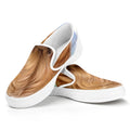 Golden Retriever Portrait Print White Slip On Sneakers