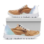 Golden Retriever Portrait Print White Sneakers