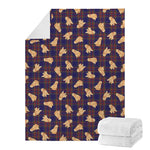 Golden Retriever Tartan Pattern Print Blanket