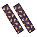 Golden Retriever Tartan Pattern Print Car Seat Belt Covers
