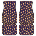Golden Retriever Tartan Pattern Print Front and Back Car Floor Mats