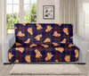 Golden Retriever Tartan Pattern Print Futon Protector