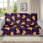 Golden Retriever Tartan Pattern Print Futon Protector