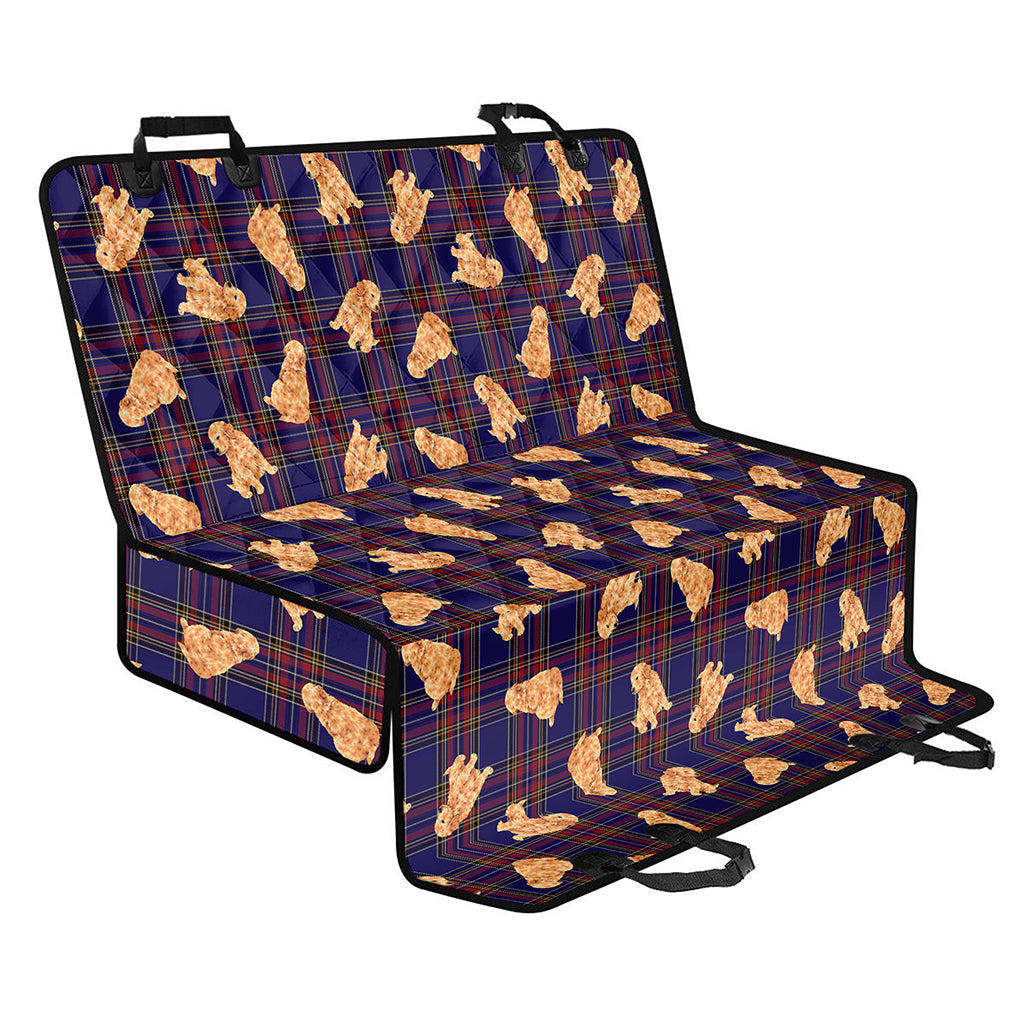 Golden Retriever Tartan Pattern Print Pet Car Back Seat Cover
