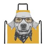 Golden Retriever With Glasses Print Apron