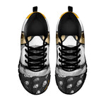 Golden Retriever With Glasses Print Black Sneakers