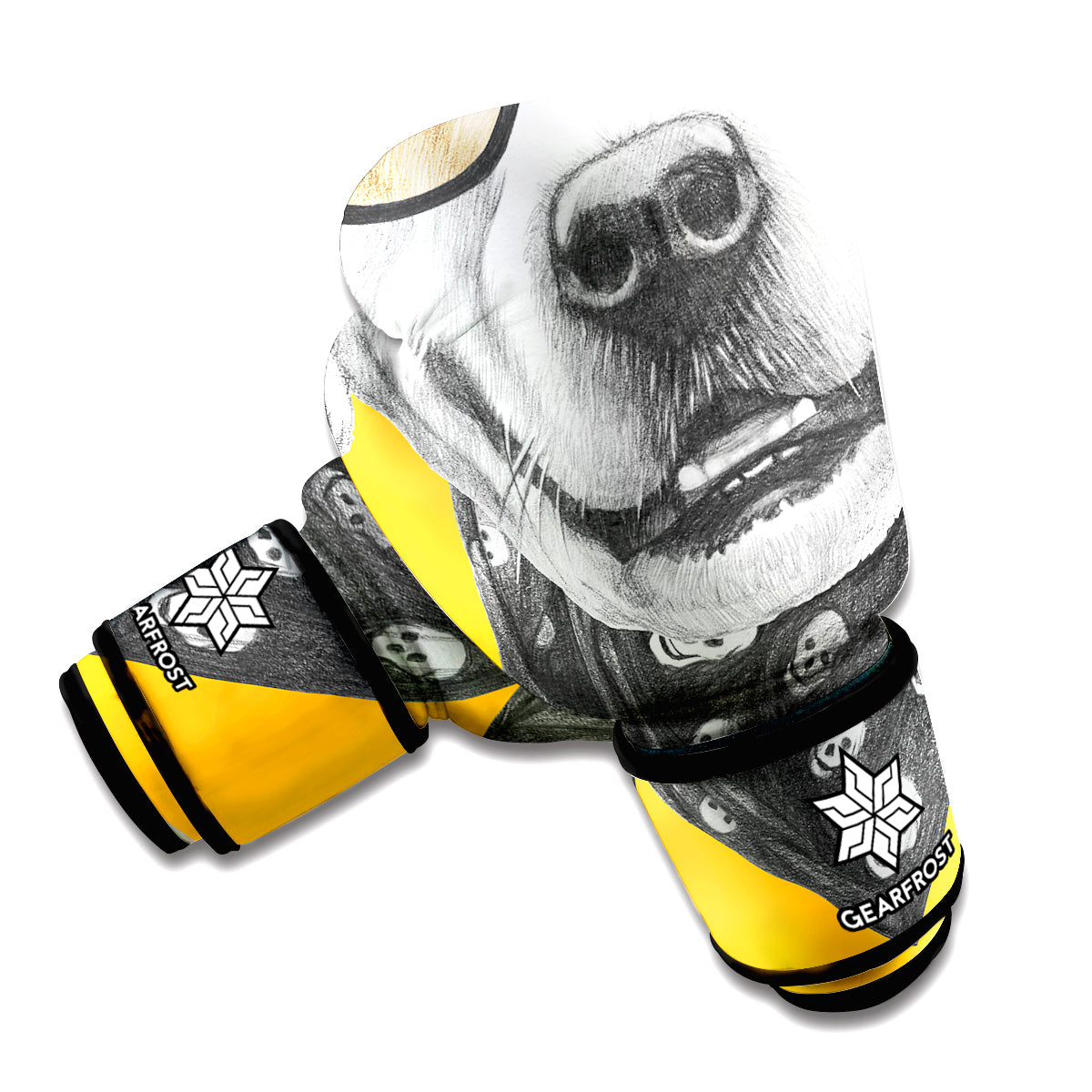 Golden Retriever With Glasses Print Boxing Gloves