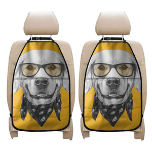 Golden Retriever With Glasses Print Car Seat Organizers