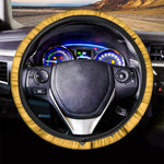 Golden Retriever With Glasses Print Car Steering Wheel Cover
