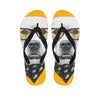 Golden Retriever With Glasses Print Flip Flops