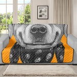 Golden Retriever With Glasses Print Futon Protector