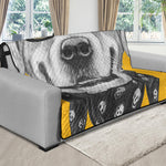 Golden Retriever With Glasses Print Futon Protector