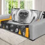 Golden Retriever With Glasses Print Futon Protector