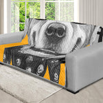 Golden Retriever With Glasses Print Futon Protector