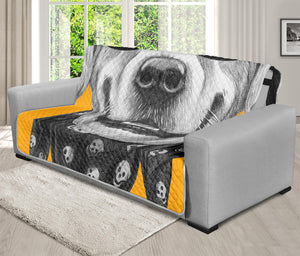 Golden Retriever With Glasses Print Futon Protector