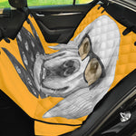 Golden Retriever With Glasses Print Pet Car Back Seat Cover