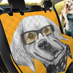 Golden Retriever With Glasses Print Pet Car Back Seat Cover