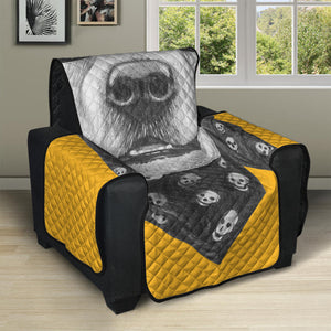 Golden Retriever With Glasses Print Recliner Protector