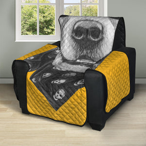 Golden Retriever With Glasses Print Recliner Protector