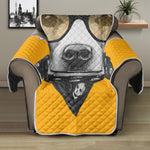 Golden Retriever With Glasses Print Recliner Protector