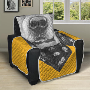 Golden Retriever With Glasses Print Recliner Protector