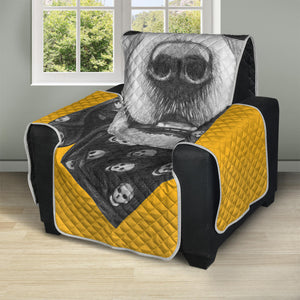 Golden Retriever With Glasses Print Recliner Protector