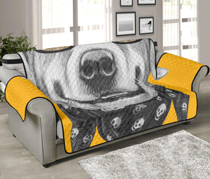 Golden Retriever With Glasses Print Sofa Protector