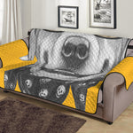 Golden Retriever With Glasses Print Sofa Protector