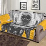 Golden Retriever With Glasses Print Sofa Protector