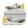 Golden Retriever With Glasses Print White Sneakers