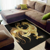 Golden Rooster Print Area Rug