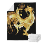 Golden Rooster Print Blanket